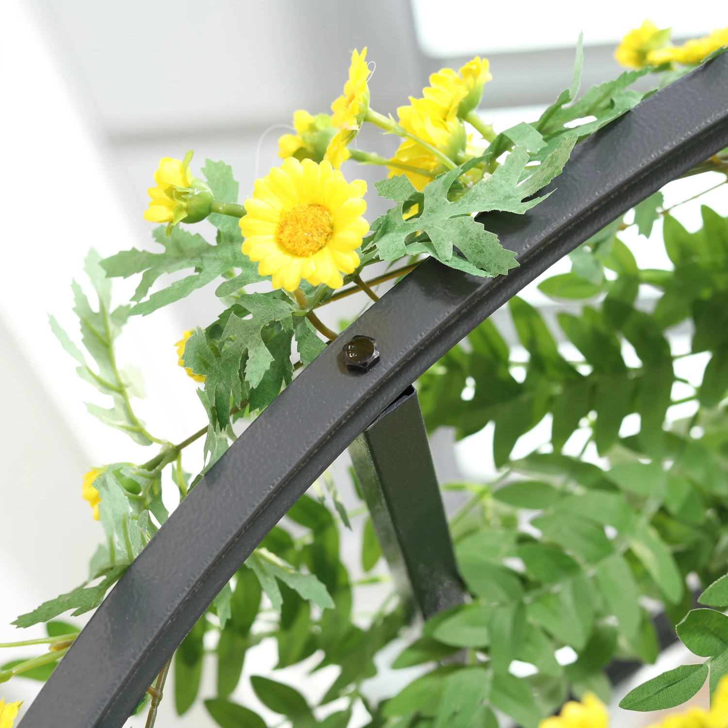 Outsunny 6.7' Steel Garden Arch Arbor With Scrollwork Hearts, Planter Boxes For Climbing Vines, Ceremony, Weddings, Party, Backyard, Lawn, Gray 11 Outsunny 6.7' Steel Garden Arch Arbor With Scrollwork Hearts, Planter Boxes For Climbing Vines, Ceremony, Weddings, Party, Backyard, Lawn, Gray - Image 11