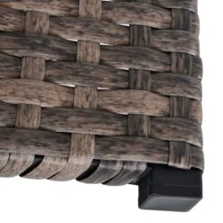 Outsunny 8 Piece Outdoor Rattan Sofa, Half Round Patio Furniture Set With Side Tables, Umbrella Hole, And Cushions, Mixed Grey -Outsunny 0nf30217e697b74a9