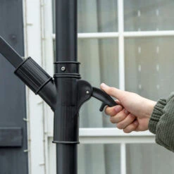 Outsunny 10FT Cantilever Umbrella, Offset Patio Umbrella With Crank And Cross Base For Deck, Backyard, Pool And Garden, Hanging Umbrellas, Tan -Outsunny 0q8d4d1864d948545