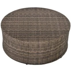 Outsunny 8 Piece Outdoor Rattan Sofa, Half Round Patio Furniture Set With Side Tables, Umbrella Hole, And Cushions, Mixed Grey -Outsunny 18R6f617e697b74a9