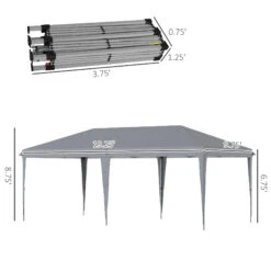 Outsunny 10' X 20' Pop Up Canopy Tent, Heavy Duty Tents For Parties, Outdoor Instant Gazebo Sun Shade Shelter With Carry Bag, For Catering, Events, Wedding, Backyard BBQ, Gray 11 Outsunny 10' X 20' Pop Up Canopy Tent, Heavy Duty Tents For Parties, Outdoor Instant Gazebo Sun Shade Shelter With Carry Bag, For Catering, Events, Wedding, Backyard BBQ, Gray -Outsunny 1NLc171887678f114
