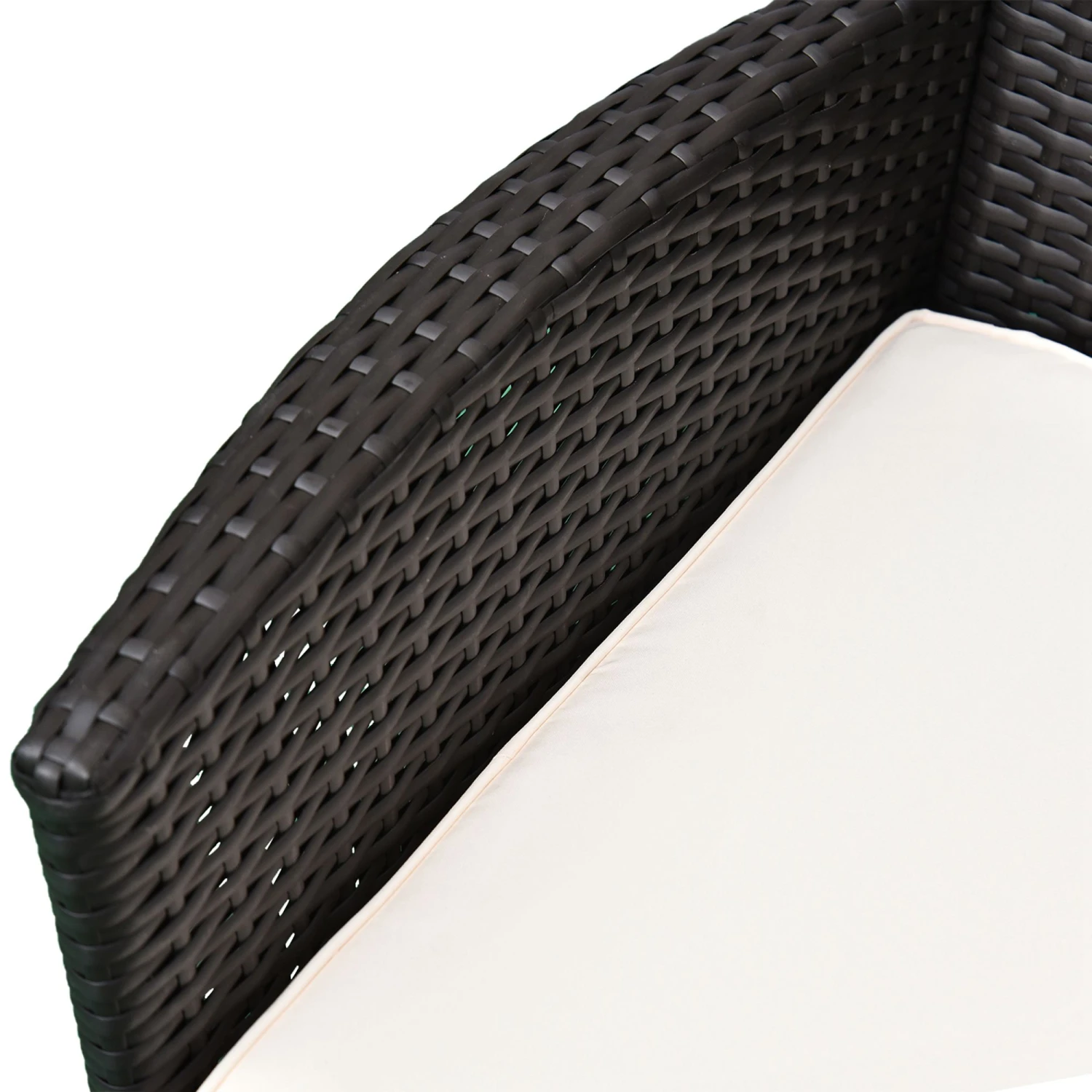 Outsunny 2 PCS Rattan Wicker Dining Chairs With Cushions And Anti-Slip Foot, Patio Stackable Chairs Set For Backyard, Garden, Lawn, Dark Coffee 11 Outsunny 2 PCS Rattan Wicker Dining Chairs With Cushions And Anti-Slip Foot, Patio Stackable Chairs Set For Backyard, Garden, Lawn, Dark Coffee - Image 11