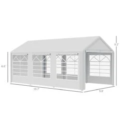Outsunny 10' X 20' Outdoor Party Tent & Carport With Removable Sidewalls And Windows, Portable Garage Canopy Tent, Sun Shade Shelter, For Parties, Wedding, Outdoor Events, BBQ Grill -Outsunny 1Qc2ca17e6a0deecc