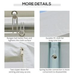 Outsunny 10' X 20' Outdoor Party Tent & Carport With Removable Sidewalls And Windows, Portable Garage Canopy Tent, Sun Shade Shelter, For Parties, Wedding, Outdoor Events, BBQ Grill -Outsunny 1nn92617e6a0deecc