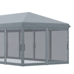 Outsunny 10' X 20' Pop Up Canopy Tent With Netting, Heavy Duty Instant Sun Shelter, Large Tents For Parties With Carry Bag For Outdoor, Garden, Patio, Gray -Outsunny 1yrd4d186dea22c03