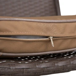 Outsunny 3 PCS Rattan Wicker Bar Set With Wood Grain Top Table And 2 Bar Stools For Outdoor, Patio, Poolside, Garden, Brown 19 Outsunny 3 PCS Rattan Wicker Bar Set With Wood Grain Top Table And 2 Bar Stools For Outdoor, Patio, Poolside, Garden, Brown -Outsunny 2O83d617fe80109f1