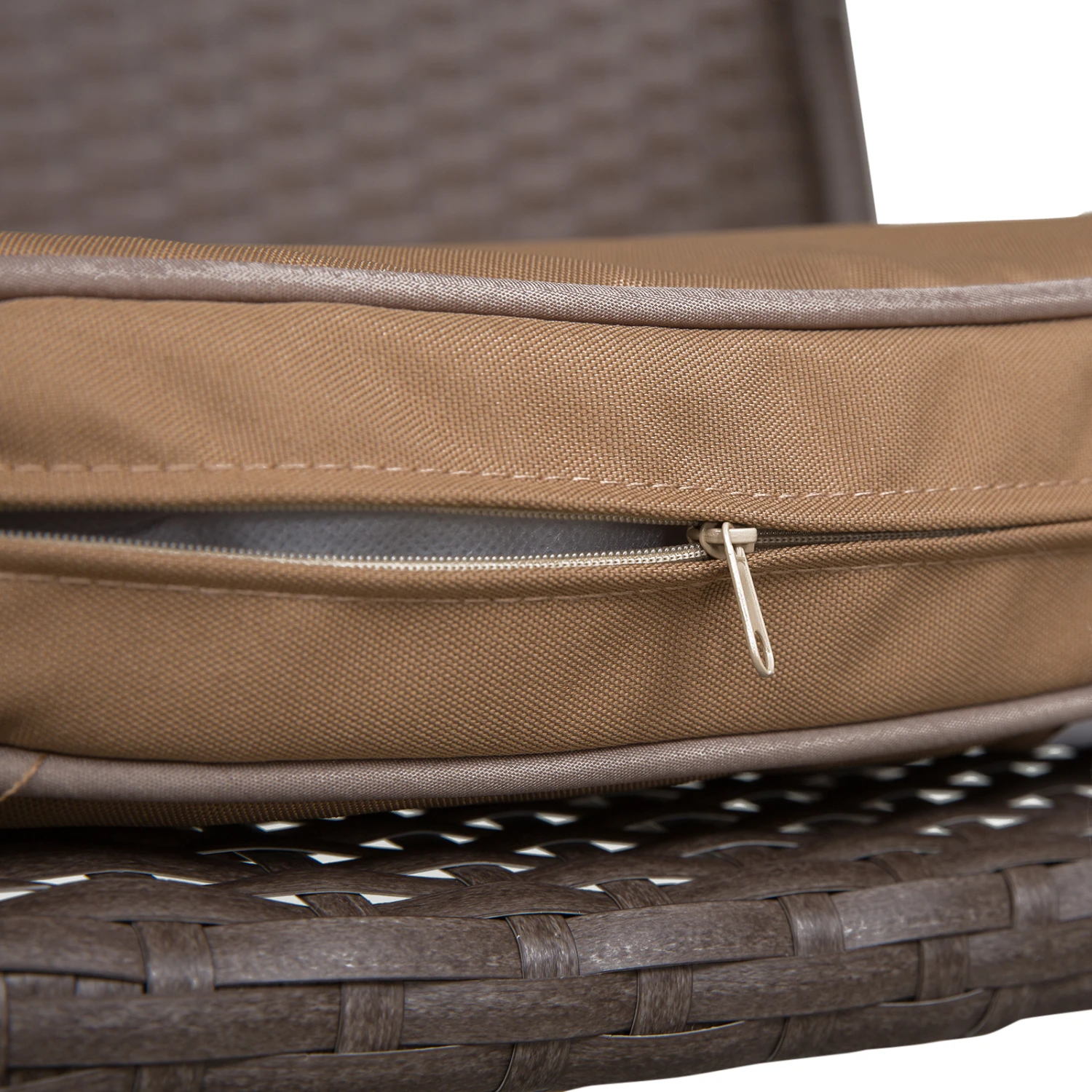 Outsunny 3 PCS Rattan Wicker Bar Set With Wood Grain Top Table And 2 Bar Stools For Outdoor, Patio, Poolside, Garden, Brown 9 Outsunny 3 PCS Rattan Wicker Bar Set With Wood Grain Top Table And 2 Bar Stools For Outdoor, Patio, Poolside, Garden, Brown - Image 9