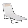 Outsunny Folding Chaise Lounge Pool Chair, Outdoor Sun Tanning Chair With Pillow, Reclining Back, Steel Frame & Breathable Mesh For Beach, Yard, Patio, Beige