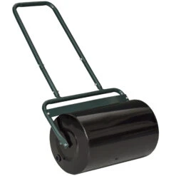 Outsunny 20-Inch Push/Tow Behind Lawn Roller Filled With 10 Gal Water Or Sand, Perfect For Flattening Sod In The Garden