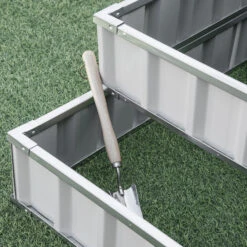 Outsunny 3 Tier Raised Garden Bed, Metal Elevated Planter Box W/ Gloves, Easy Assembly -Outsunny 2q1d4d181381fce42