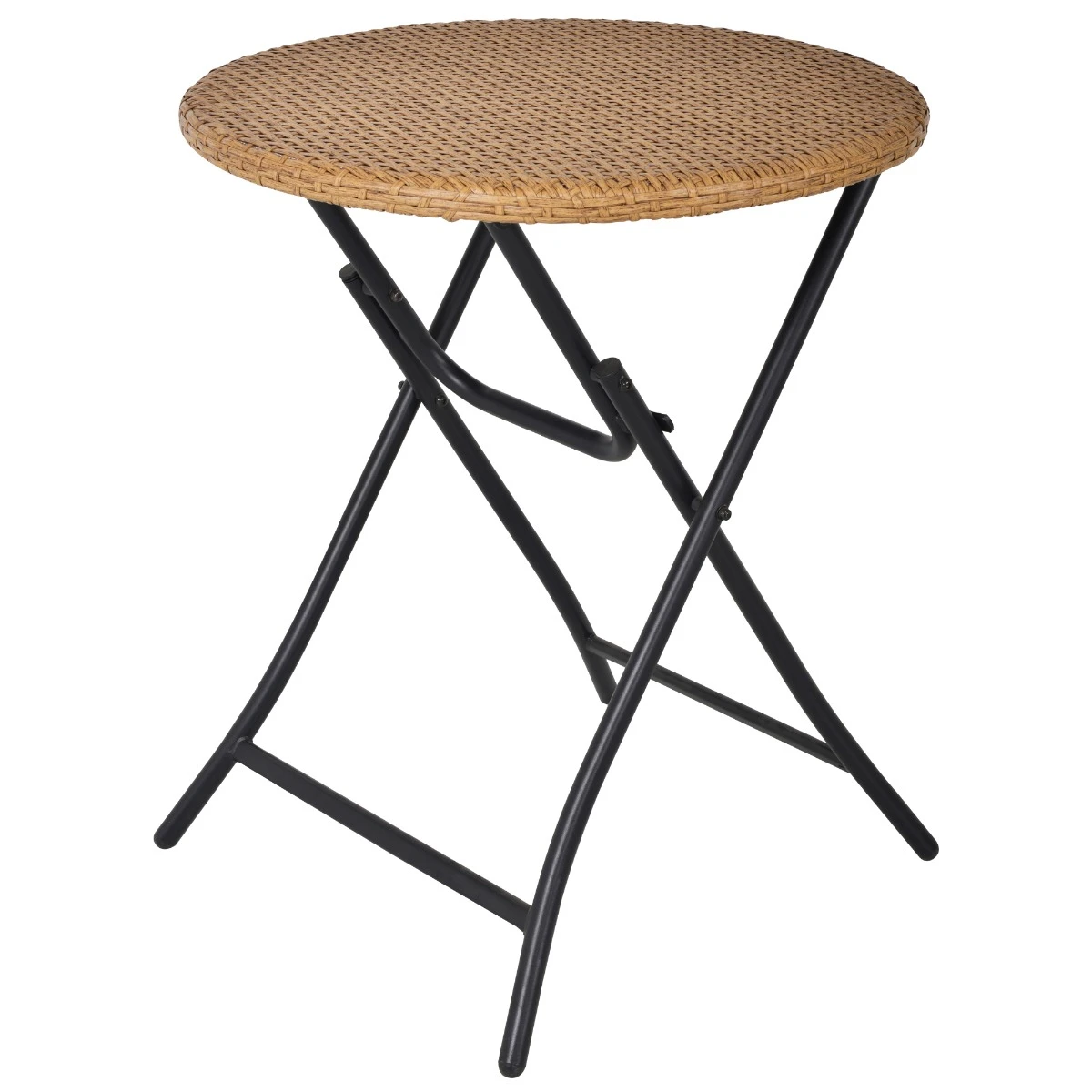 Outsunny 3 PCS Rattan Wicker Bistro Set With Easy Folding, Hand Woven Rattan Coffee Table And Chairs For Outdoor Lawn, Pool, Balcony & Garden, Natural 9 Outsunny 3 PCS Rattan Wicker Bistro Set With Easy Folding, Hand Woven Rattan Coffee Table And Chairs For Outdoor Lawn, Pool, Balcony & Garden, Natural - Image 9