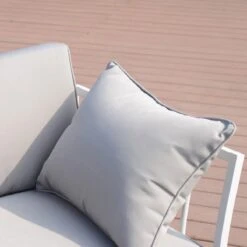 Outsunny 4 Piece Outdoor Furniture Patio Conversation Seating Set - White / Grey 24 Outsunny 4 Piece Outdoor Furniture Patio Conversation Seating Set - White / Grey -Outsunny 3dK43917e6c8ec6fe