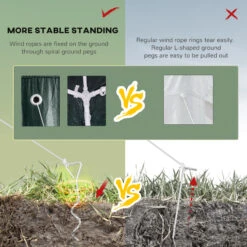 Outsunny 10' X 28' Party Tent Canopy, Outdoor Event Shelter Gazebo With 8 Removable Mesh Sidewalls, Zipper Doors, Steel Frame, Green 13 Outsunny 10' X 28' Party Tent Canopy, Outdoor Event Shelter Gazebo With 8 Removable Mesh Sidewalls, Zipper Doors, Steel Frame, Green -Outsunny 3uf02d1891e457a4e