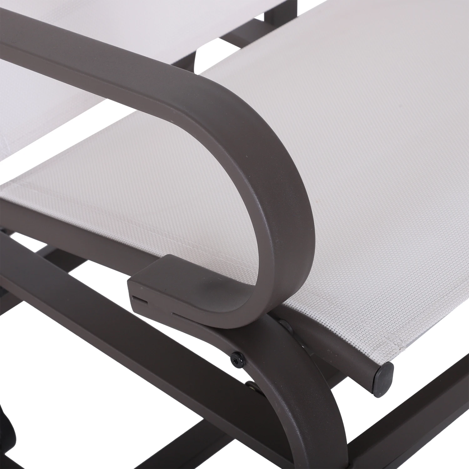 Outsunny Gliding Lounger Chair, Outdoor Swinging Chair With Smooth Rocking Arms And Lightweight Construction For Patio Backyard, Beige 9 Outsunny Gliding Lounger Chair, Outdoor Swinging Chair With Smooth Rocking Arms And Lightweight Construction For Patio Backyard, Beige - Image 9