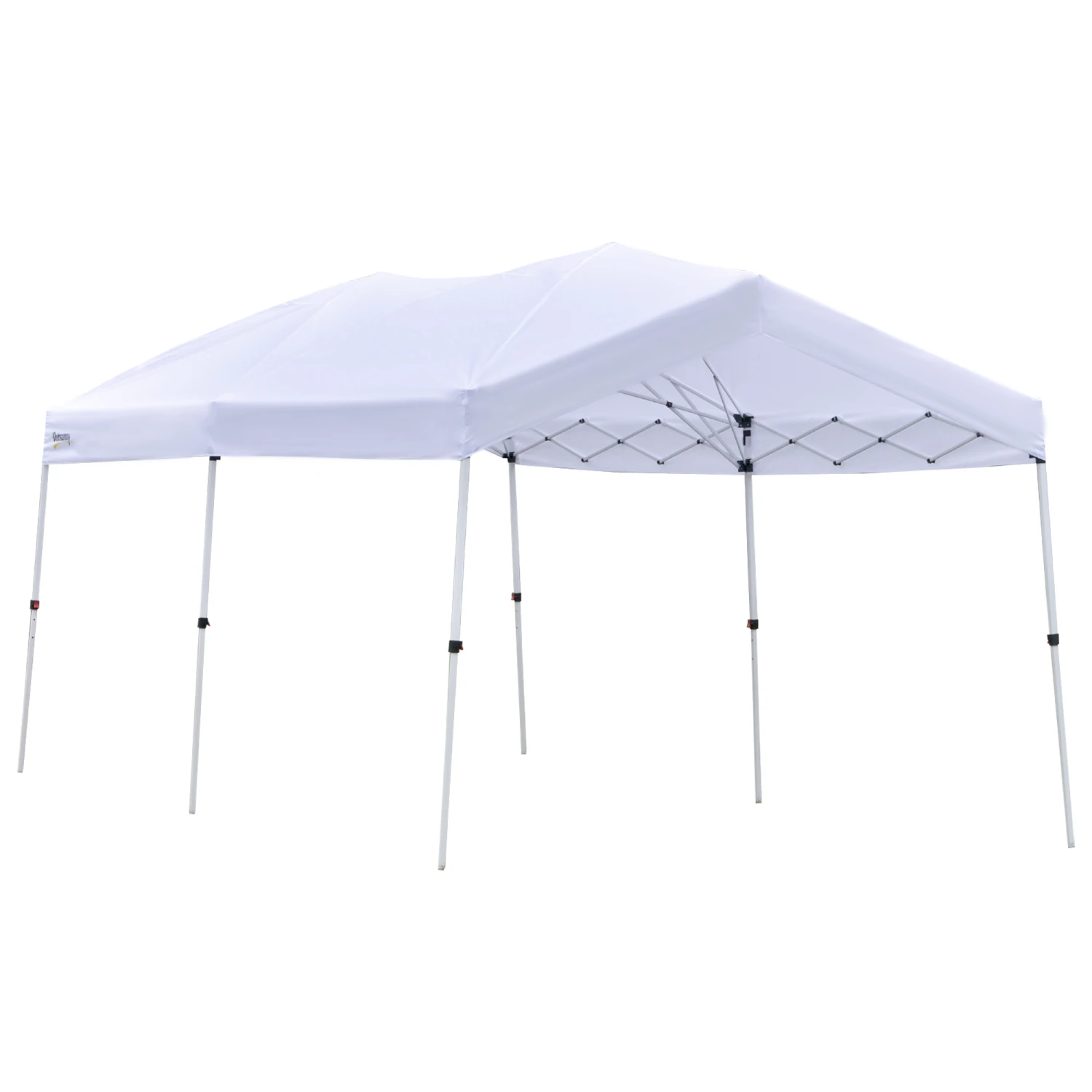 Outsunny 20' X 10' Outdoor Pop Up Canopy Tent Gazebo With 3-Level Adjustable Legs, Roller Bag, & UV-Fighting Canopy 1 Outsunny 20' X 10' Outdoor Pop Up Canopy Tent Gazebo With 3-Level Adjustable Legs, Roller Bag, & UV-Fighting Canopy