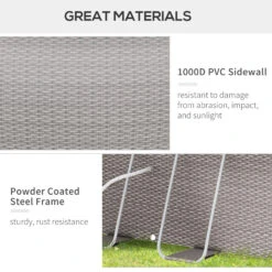 Outsunny 14' X 10' X 3' Above Ground Swimming Pool, Non-Inflatable Rectangular Steel Frame Pool With Filter Pump, Safety Ladder For 1-6 People, Gray 13 Outsunny 14' X 10' X 3' Above Ground Swimming Pool, Non-Inflatable Rectangular Steel Frame Pool With Filter Pump, Safety Ladder For 1-6 People, Gray -Outsunny 4Cw88c188c26eb6ee