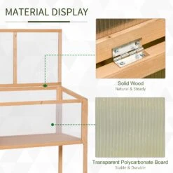 Outsunny 36" X 20" X 41" Greenhouse Raised Potted Plant Protection Box Outdoor With Openable Top, Wooden Cold Frame Orange -Outsunny 4Im61f17e684422b3