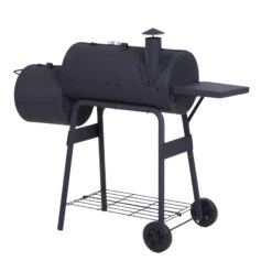 Outsunny 48" Charcoal BBQ Grill And Smoker Combo With Wheels Steel Portable Backyard BBQ Grill -Outsunny 4P189d17e7210afe1