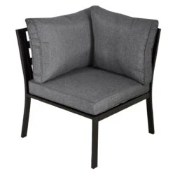 Outsunny 6PC Patio Furniture Set L-Shape Corner Sectional Sofa Set W/ Coffee Table Grey -Outsunny 4kbe9d17e6ae9a204