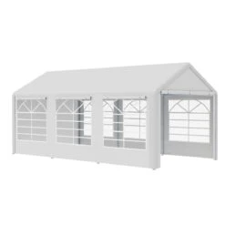 Outsunny 10' X 20' Outdoor Party Tent & Carport With Removable Sidewalls And Windows, Portable Garage Canopy Tent, Sun Shade Shelter, For Parties, Wedding, Outdoor Events, BBQ Grill -Outsunny 5CS2bd17e6a0deecc