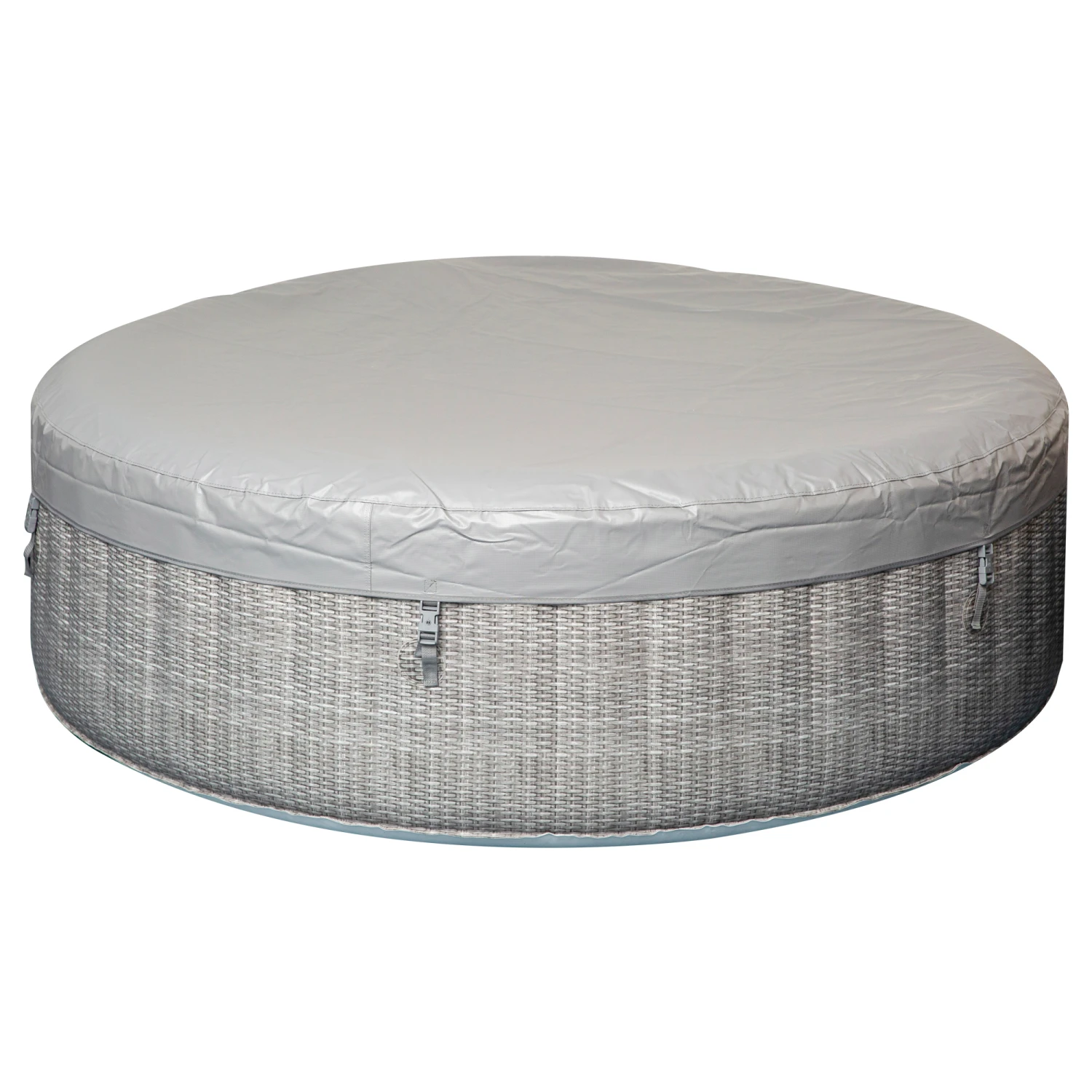 Outsunny 4-6 Person Inflatable Portable Hot Tub Spa 82'' X 26'' Outdoor Round Heated Spa W/ 130 Bubble Jets, Cover, Filter Cartridges - Grey 11 Outsunny 4-6 Person Inflatable Portable Hot Tub Spa 82'' X 26'' Outdoor Round Heated Spa W/ 130 Bubble Jets, Cover, Filter Cartridges - Grey - Image 11