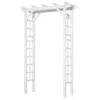 Outsunny 85" Wooden Garden Arbor For Wedding And Ceremony, Outdoor Garden Arch Trellis For Climbing Vines - White