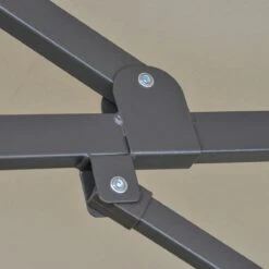 Outsunny Patio Umbrella 15' Steel Rectangular Outdoor Double Sided Market With Base, UV Sun Protection & Easy Crank For Deck Pool Patio, Coffee -Outsunny 5q8c4517e68d69f7c