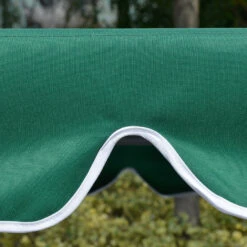 Outsunny 3-Person Patio Swing Chair, Outdoor Canopy Swing Bench With Adjustable Shade, Cushion And Durable Steel Frame, Green -Outsunny 6Ood4d17fae7c4003