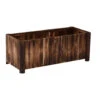 Outsunny Raised Garden Bed, Wooden Planter Box, Rustic Brown Style Raised Bed For Backyard, Garden Patio, 48" X 20" X 18"