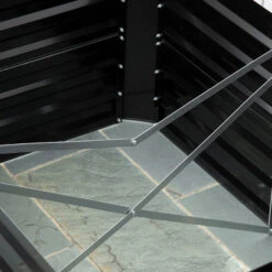 Outsunny Galvanized Raised Garden Bed, Steel Outdoor Planters With Reinforced Rods,, 71'' X 36'' X 23'', Black -Outsunny 6Wdd4d185130534db