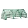 Outsunny 9' L X 3' W X 3' H Portable Tunnel Greenhouse Outdoor Garden Mini Hot House With Zipper Doors & Water/UV Cover