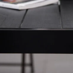 Outsunny 75" X 35" Outdoor Dining Table For 8 People, Rectangular Aluminum Frame Garden Table With All-Weather Faux Wood Top For Garden, Lawn, Patio, Black -Outsunny 6oh3d617f777dfef7