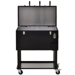Outsunny 68QT Patio Cooler Ice Chest With Foosball Table Top, Portable Poolside Party Bar Cold Drink Rolling Cart On Wheels With Tray Shelf 30 Outsunny 68QT Patio Cooler Ice Chest With Foosball Table Top, Portable Poolside Party Bar Cold Drink Rolling Cart On Wheels With Tray Shelf -Outsunny 6wV1d117e7222ff20