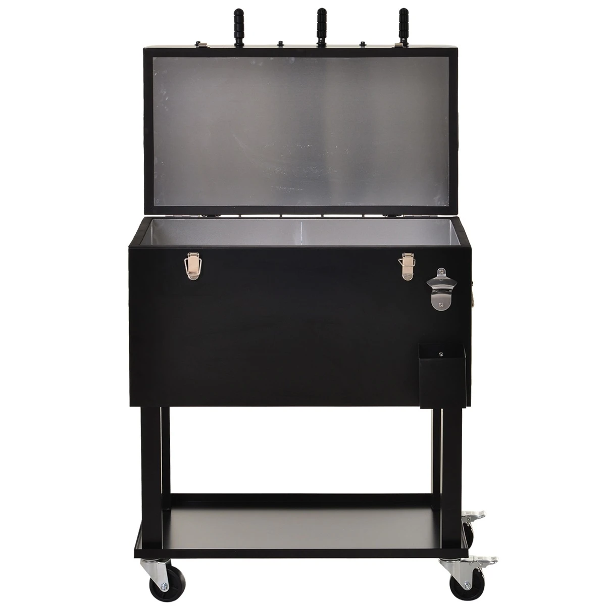 Outsunny 68QT Patio Cooler Ice Chest With Foosball Table Top, Portable Poolside Party Bar Cold Drink Rolling Cart On Wheels With Tray Shelf 11 Outsunny 68QT Patio Cooler Ice Chest With Foosball Table Top, Portable Poolside Party Bar Cold Drink Rolling Cart On Wheels With Tray Shelf - Image 11