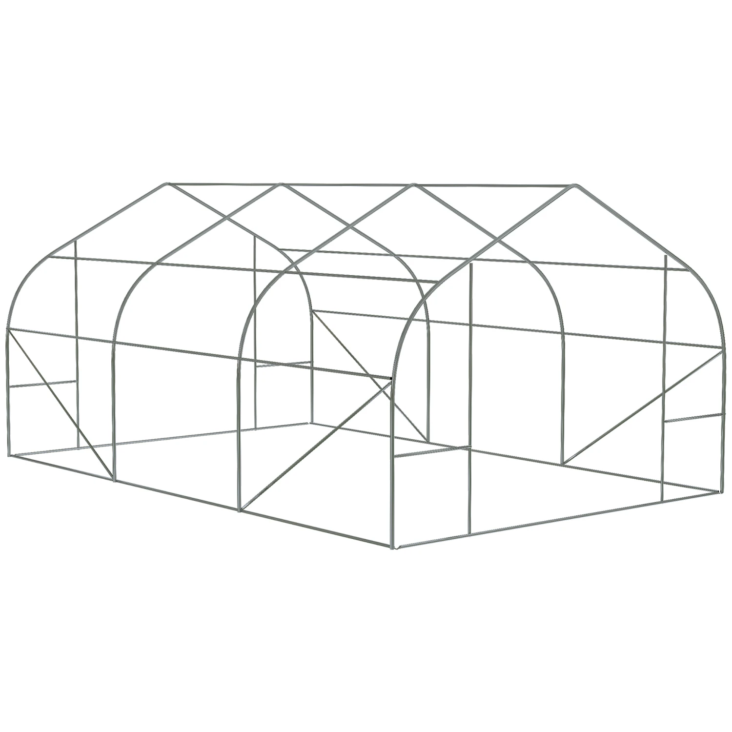 Outsunny 11.5' X 10' X 7' Outdoor Portable Walk-In Tunnel Greenhouse With Windows-Deep Green 9 Outsunny 11.5' X 10' X 7' Outdoor Portable Walk-In Tunnel Greenhouse With Windows-Deep Green - Image 9