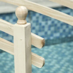 Outsunny 7.5' Wooden Arch Garden Bridge, Safety Rails For Backyard Ponds, Creeks, Streams, Natural 15 Outsunny 7.5' Wooden Arch Garden Bridge, Safety Rails For Backyard Ponds, Creeks, Streams, Natural -Outsunny 78K7561873107f2cd