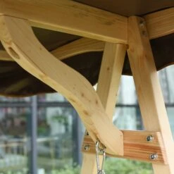 Outsunny Wooden Porch Swing Bench, 2-Seater Outdoor Swing Glider With Adjustable Canopy, Adjustable Hanging Chains, A-Frame, For Garden, Poolside, Backyard, Brown -Outsunny 7AP96d17e6a32859b