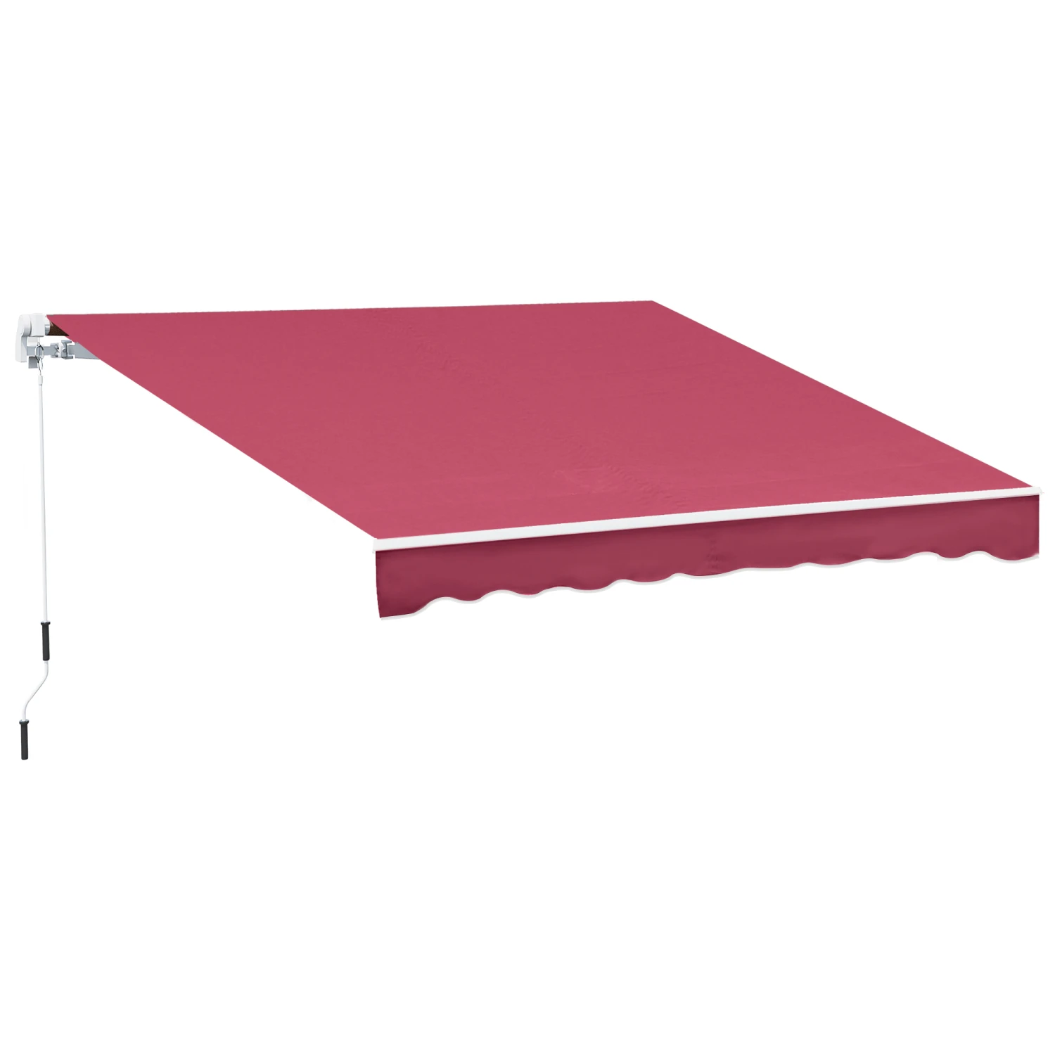 Outsunny 13' X 8' Retractable Awning, Patio Awnings, Sunshade Shelter With Manual Crank Handle, 280g/m² UV & Water-Resistant Fabric And Aluminum Frame For Deck, Balcony, Yard, Wine Red 1 Outsunny 13' X 8' Retractable Awning, Patio Awnings, Sunshade Shelter With Manual Crank Handle, 280g/m² UV & Water-Resistant Fabric And Aluminum Frame For Deck, Balcony, Yard, Wine Red