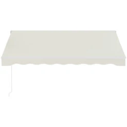 Outsunny 10' X 8' Electric Awning, Retractable Awning, UV Protection Sun Shade Shelter With Remote Controller And Manual Crank Handle For Deck, Balcony, Yard, Cream -Outsunny 7wjd4d1865f2d1571
