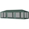 Outsunny 10' X 30' Party Tent, Event Shelter Gazebo With Removable Mesh Side Walls, Green