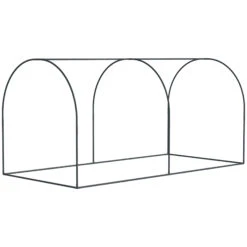 Outsunny 8' X 4' Crop Cage, Plant Protection Tent With Two Zippered Doors, Storage Bag And 4 Ground Stakes, For Garden, Yard, Lawn, Black -Outsunny 8293d6188c3b85bd3