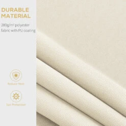 Outsunny 10' X 8.2' Outdoor Patio Motorized/Manual Retractable Outdoor Awning With Material Resistant To Water - Beige -Outsunny 86Sa091831c264835