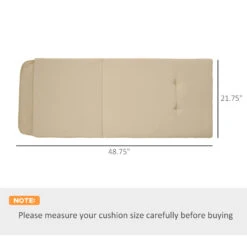 Outsunny Outdoor Porch Swing Cushions With Seat & Tufted Back, Backrest Ties, Set Of 2 Replacement Cushions For Patio Furniture, Beige 11 Outsunny Outdoor Porch Swing Cushions With Seat & Tufted Back, Backrest Ties, Set Of 2 Replacement Cushions For Patio Furniture, Beige -Outsunny 8DBc17187bc5d4256