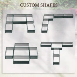 Outsunny Steel Raised Garden Bed, Set Of 5 Large Box Planters For Outdoor Plants Vegetables Flowers Herbs, 8x8x1ft, Green -Outsunny 8N4a0918635fa52b7