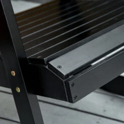 Outsunny 2 Pieces Wood Patio Bistro Set, Outdoor Rocking Chair Set With Armrests And High Back Rocking Chair And Portable Side Table, For Indoor, Outdoor, Patio, Backyard, Black -Outsunny 8ej3d617f2768d6a9