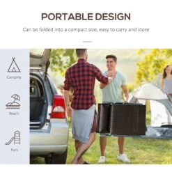 Outsunny Outdoor Folding Chaise Lounge Chair, Portable Lightweight Reclining Sun Lounger With 7-Position Adjustable Backrest & Pillow For Patio, Deck, And Poolside, Brown -Outsunny 8fEb1018006e64849