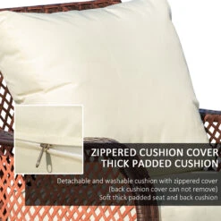 Outsunny 4-Piece Outdoor Wicker Sofa Set, Outdoor PE Rattan Conversation Furniture With 4 Chairs & Table, Water-Fighting Material, White -Outsunny 8kf88c17f91e182f7