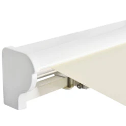 Outsunny 10' X 8.2' Outdoor Patio Motorized/Manual Retractable Outdoor Awning With Material Resistant To Water - Beige -Outsunny 8oIa191831c26483a