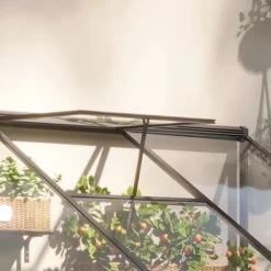 Outsunny 6' X 4' Aluminum Greenhouse Polystyrene Walk-in Garden Greenhouse With Adjustable Roof Vent And Lockable Door, Clear -Outsunny 9Hed4d1802754bc1d