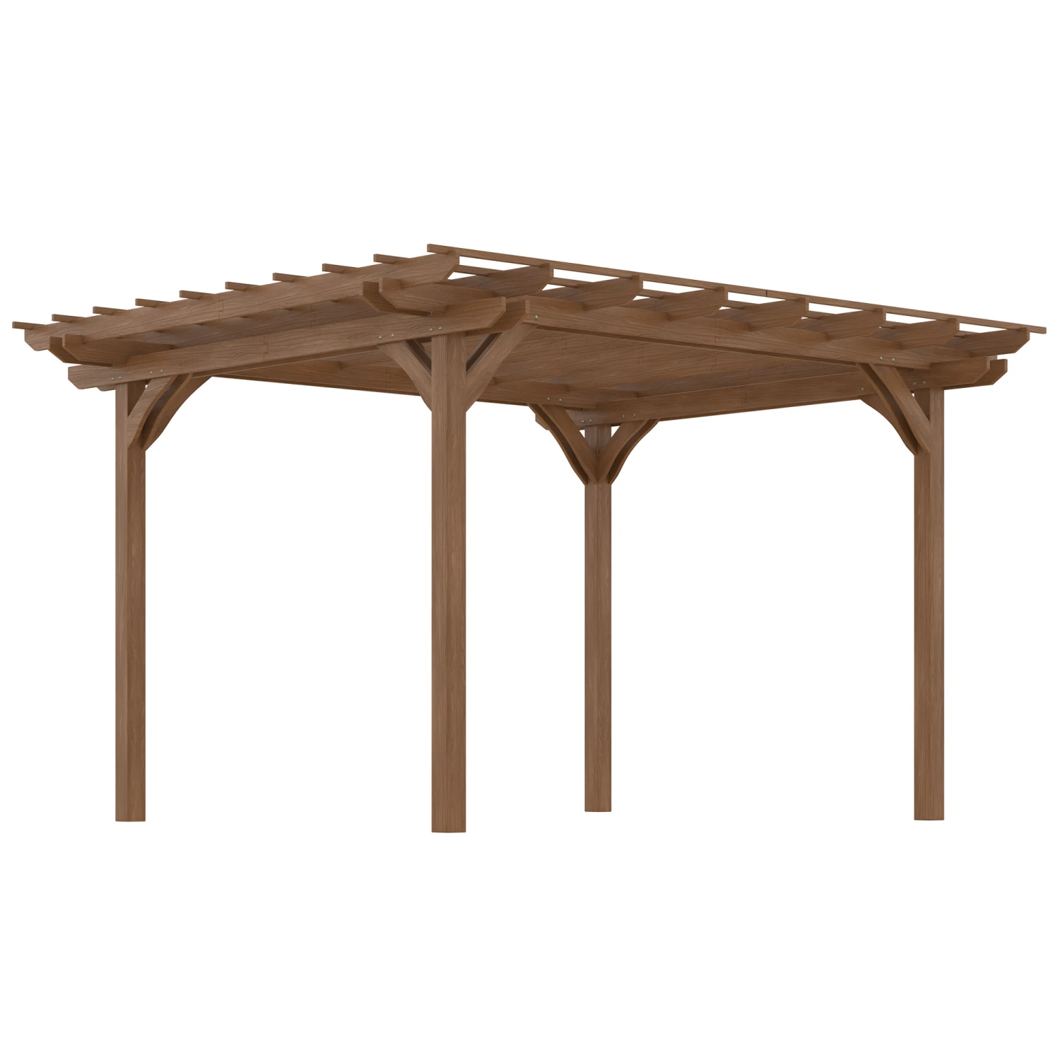 Outsunny 12' X 10' Outdoor Pergola, Wood Gazebo Grape Trellis With Stable Structure For Climbing Plant Support, Garden, Patio, Backyard, Deck 1 Outsunny 12' X 10' Outdoor Pergola, Wood Gazebo Grape Trellis With Stable Structure For Climbing Plant Support, Garden, Patio, Backyard, Deck